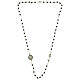 Steel necklace with hematite stones, anchor-shaped cross, Jubilee jewellery by Endless s4