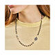 Collana acciaio pietra ematite croce ancora Giubileo Endless s2