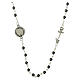 Collana acciaio pietra ematite croce ancora Giubileo Endless s3