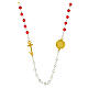 Steel necklace with colourful crystals and golden anchor-shaped cross, Jubilee jewellery by Endless s3