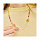 Collana acciaio cristalli colorati croce ancora dorata Giubileo Endless s2
