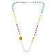 Jubilee necklace golden anchor cross colored crystal steel, Endless  s6