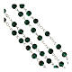 Steel rosary with green glass beads Jubilee golden anchor cross, Endless s5