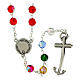 Steel rosary with colourful crystal beads, Jubilee rosary by Endless s3