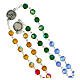 Steel rosary with colourful crystal beads, Jubilee rosary by Endless s4