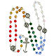 Steel Jubilee rosary with colored crystal beads, Endless s5