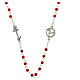 Steel rosary with red and black stone beads, Jubilee by Endless s2