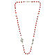 Steel rosary with red and black stone beads, Jubilee by Endless s3