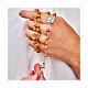 Steel rosary with 0.24 in beads, olivewood finish, Jubilee by Endless s2