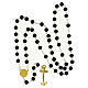 Rosary of Jubilee 2025, black glass beads and golden cross, Endless jewellery s4