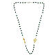 Steel necklace with malachite beads and golden anchor-shaped cross, Jubilee jewels by Endless s3