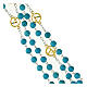 Rosary beads turquoise Jubilee golden cross, Endless s4