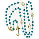 Rosary beads turquoise Jubilee golden cross, Endless s5