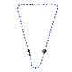 Collier grains bleu ciel Jubilé croix noire Endless s3