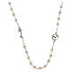 Collier grains quartz rose médaille argentée Jubilé Endless s1