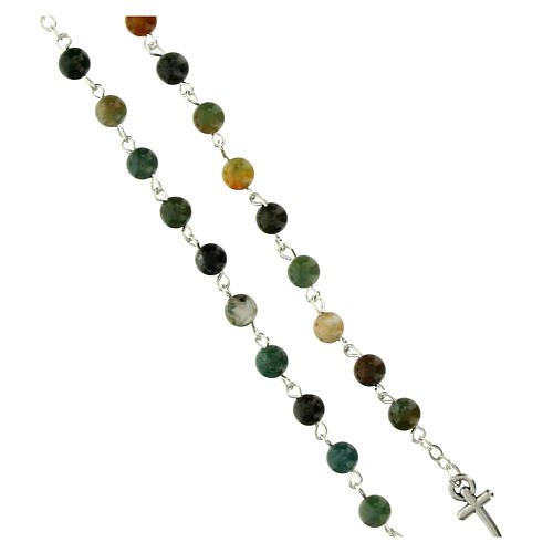 Necklace with Indian agate beads and Jubilee symbols by Endless 5