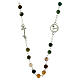 Necklace with Indian agate beads and Jubilee symbols by Endless s1