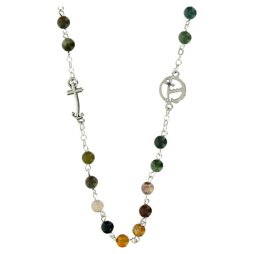 Collier grains agate indienne Jubilé Endless 1