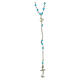 Jubilee rosary with aquamarine gems, silver 925 and freshwater pearl by Endless s1