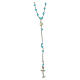 Jubilee rosary with aquamarine gems, silver 925 and freshwater pearl by Endless s3