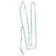 Jubilee rosary with aquamarine gems, silver 925 and freshwater pearl by Endless s4