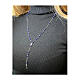 Jubilee rosary blue gems 925 silver river pearl, Endless s2