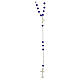 Jubilee rosary blue gems 925 silver river pearl, Endless s3