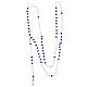 Jubilee rosary blue gems 925 silver river pearl, Endless s4