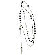 Jubilee rosary with black beads, 925 silver and freshwater pearl by Endless s4