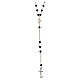 Rosario Giubileo gemme nere argento 925 perla di fiume Endless s3