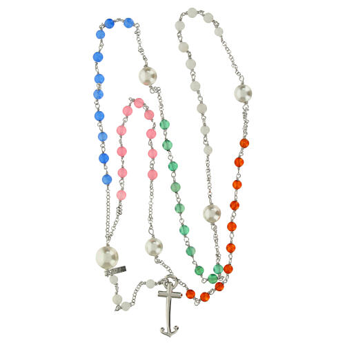 Chapelet Jubilé grains cristaux colorés argent 925 Endless 5