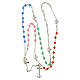 Jubilee rosary pearls colored crystals 925 silver, Endless s5