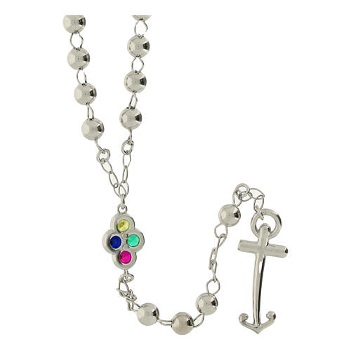 Rosary of Jubilee 2025 by Endless, 925 silver beads and colourful crystals 3