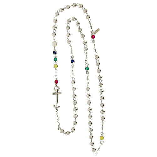 Rosary necklace of Jubilee 2025 by Endless, 925 silver, pearl and rhinestones 4