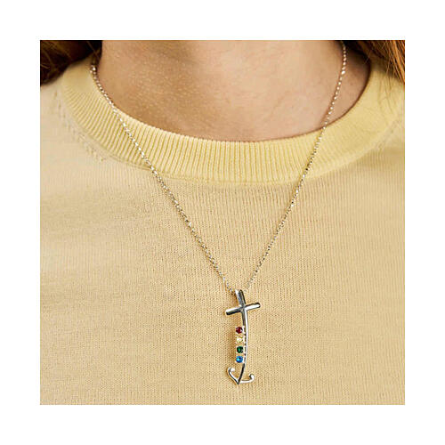 Necklace of Jubilee 2025 by Endless, Anima Forte, cross of 925 silver and crystals 2