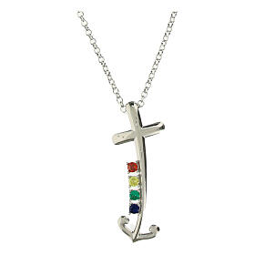 Collier Jubilé croix âme forte argent 925 cristaux Endless