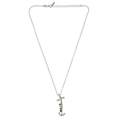 Jubilee cross necklace strong spirit crystals 925 silver, Endless 4