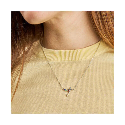 Jubilee necklace by Endless, Anima Luminosa, cross of 925 silver and crystals 2