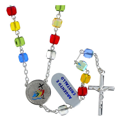 Rosario Giubileo 2025 argento 925 grani 0,5 cm cristallo 1