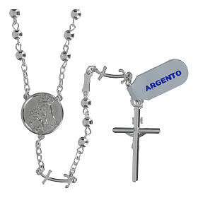 Rosario Giubileo 2025 argento 925 grani 0,3 cm