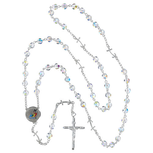 Jubiläumsrosenkranz aus Silber 925 mit transparenten Kristallen 4