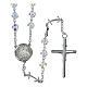 Rosario Giubileo argento 925 cristalli trasparenti s2