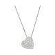 Collar AMEN colgante corazón pavé zircones blancos plata 925 s1