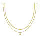 Collana doppia cuore dorato AMEN argento 925 s1