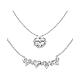 Collana quadricuore AMEN magnetico zirconi bianchi argento 925 s1