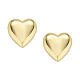 Heart Earrings AMEN 925 Silver Gilded Rounded 13 mm s1