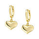 AMEN drop earrings of gold plated 925 silver, 0.5 in hearts s2
