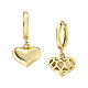 Boucles d'oreilles AMEN argent 925 dorées cœurs pendentifs 12 mm s1