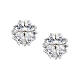 Boucles d'oreilles Quadricuore AMEN zircons blancs magnétiques argent s2