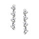 Boucles d'oreilles Quadricuore AMEN zircons blancs magnétiques argent s3